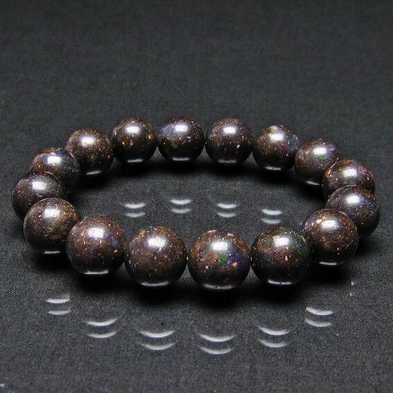 ブラックオパール ブレスレット 13mm おまかせ便 111-17732
