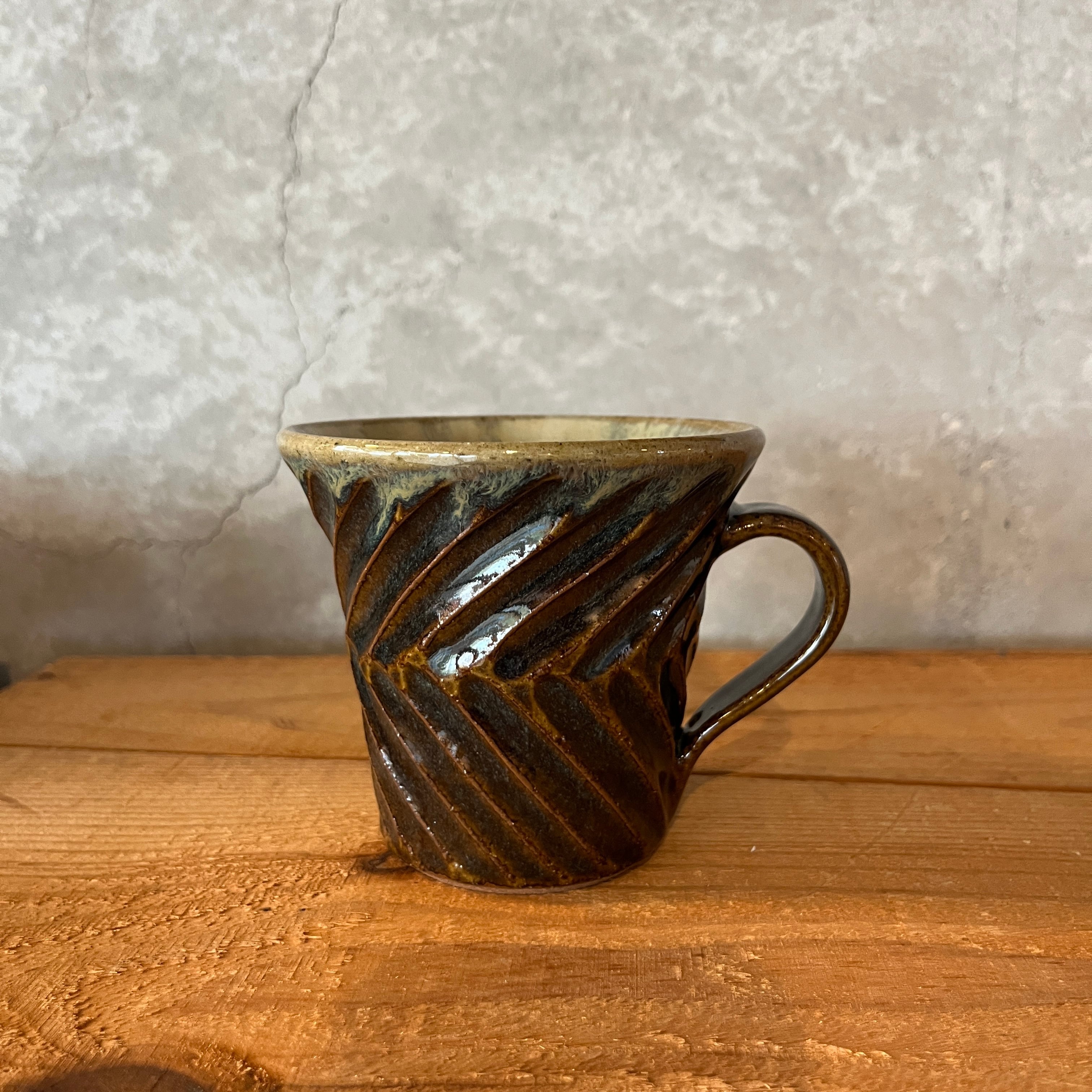 小代本谷ちひろ窯 マグカップ 青小代