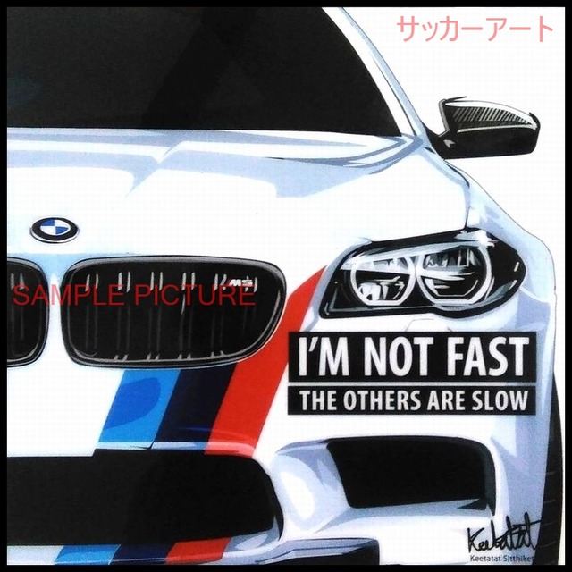 【51*51cm 特大サイズ】 グラフィックアートパネル BMW Mスポーツ 輸入車デザイン 木製 壁掛け ポスター (004-060)