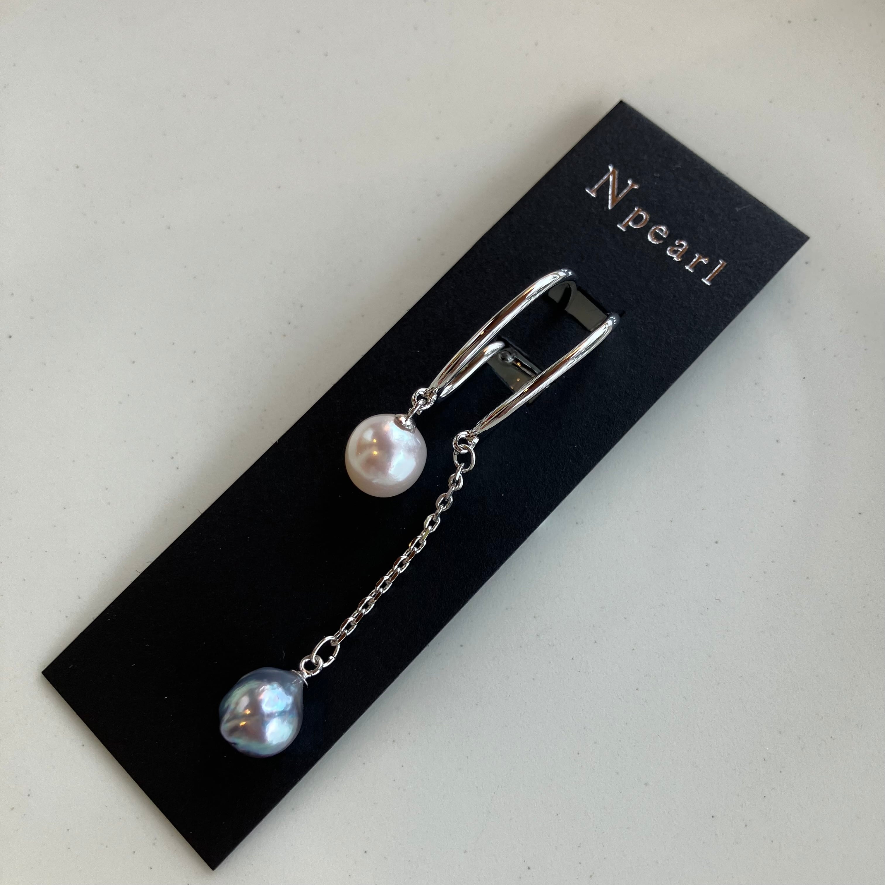 愛媛宇和島産 本真珠 バロックパールB イヤーカフ Npearl