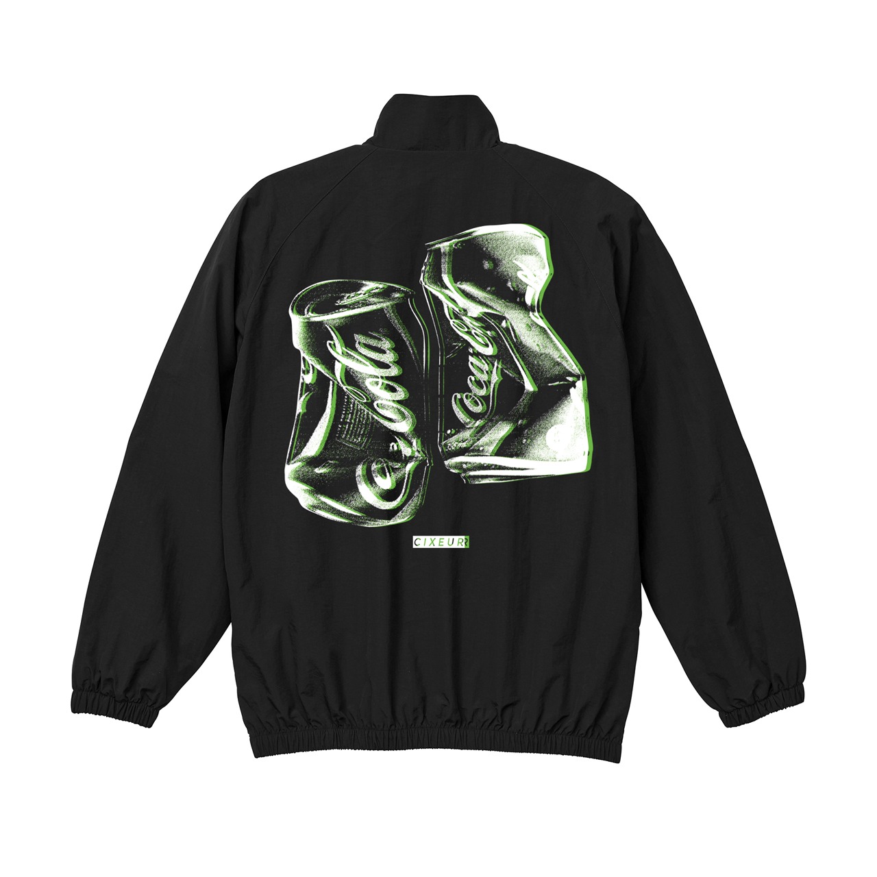Nylon Jacket "New Error Glitch Coke" lime color