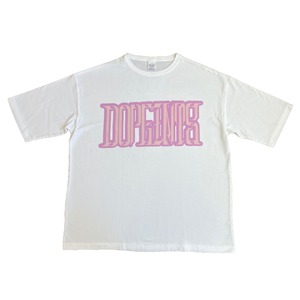 DOPEINTS LOGO 2 TEE - White/Pink,Cream (XL)