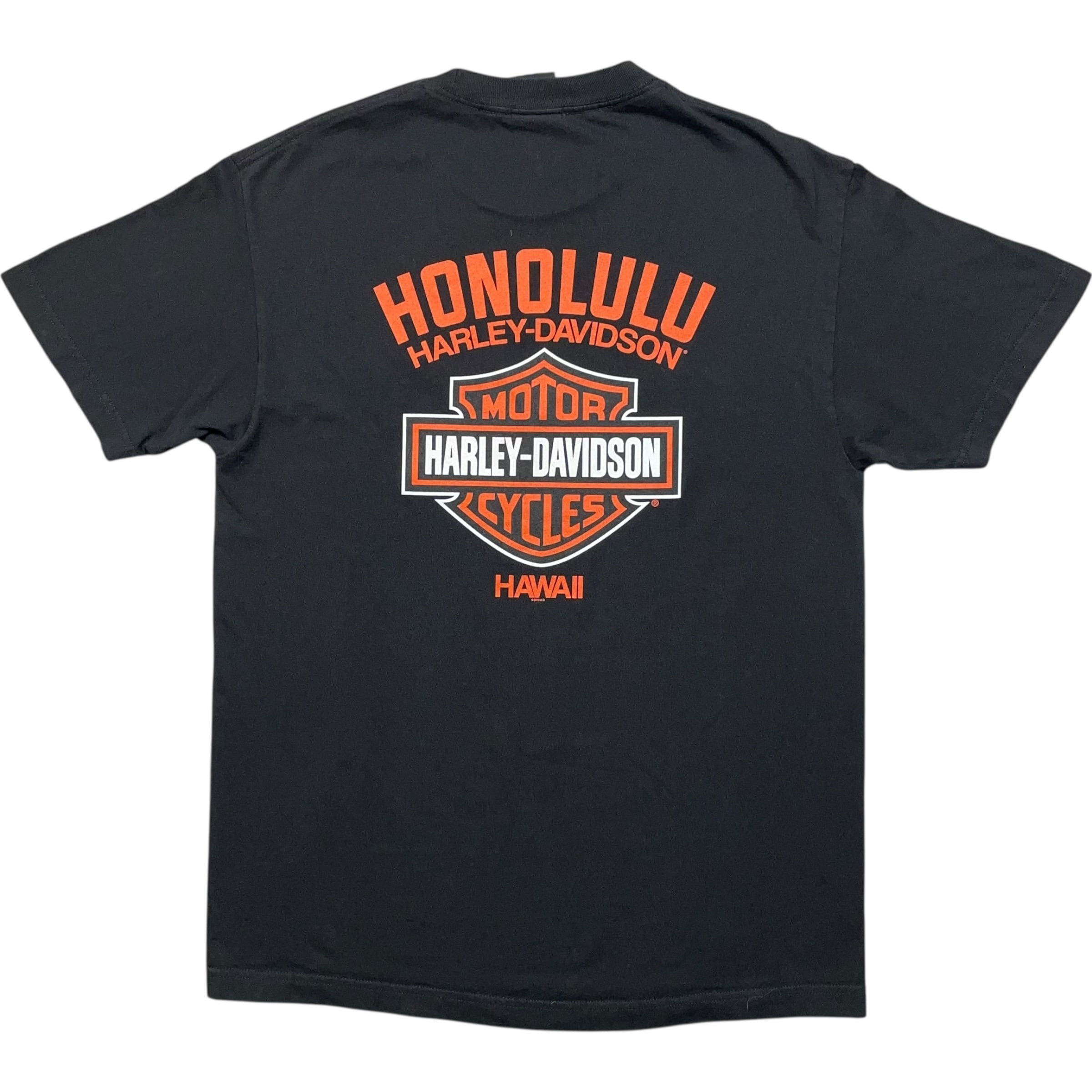 《L》Harley-Davidson ハーレーダビッドソン Tシャツ 両面プリント ハワイ ブラック no.7316