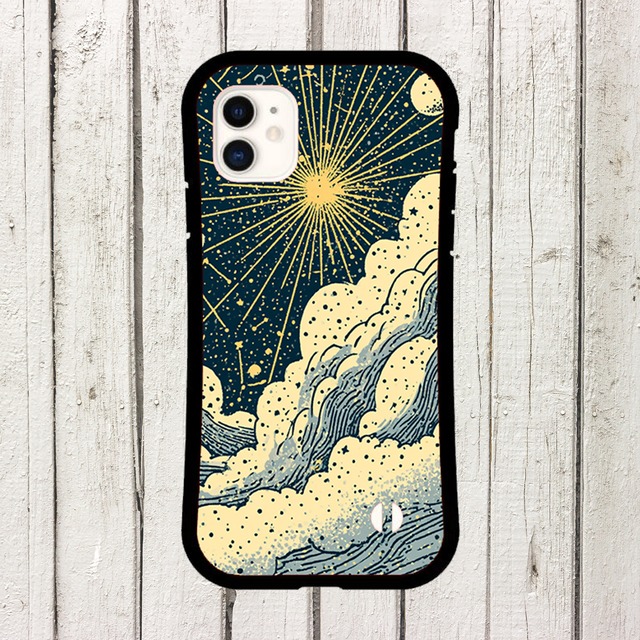 受注生産 iPhoneケース 金色の光と雲のクラシック星図｜星図アート STAR042C