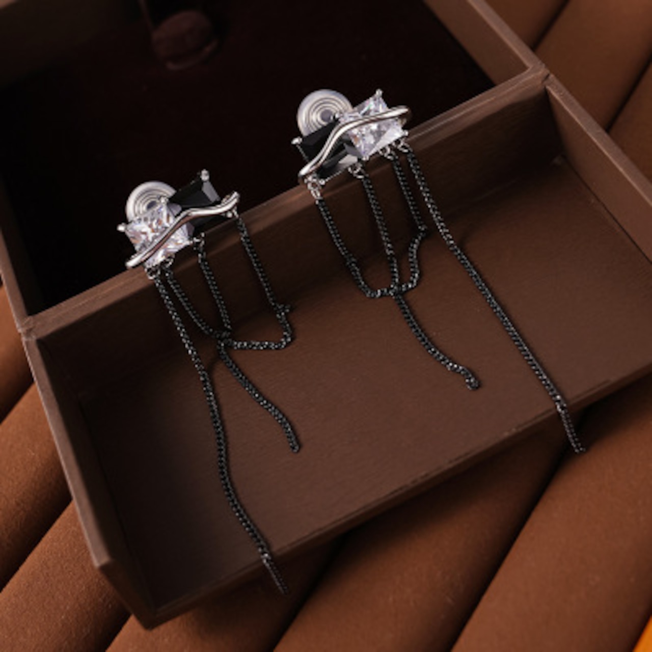 156E　ニュアンスチェーンイヤリング