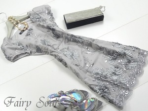 ★13号☆輝く刺繍＆花飾り付タイトワンピース(OPN5670)