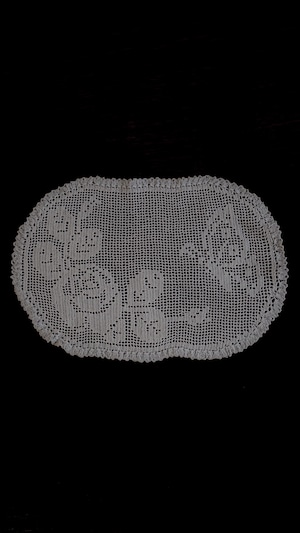 vintage doily Rose & Butterfly