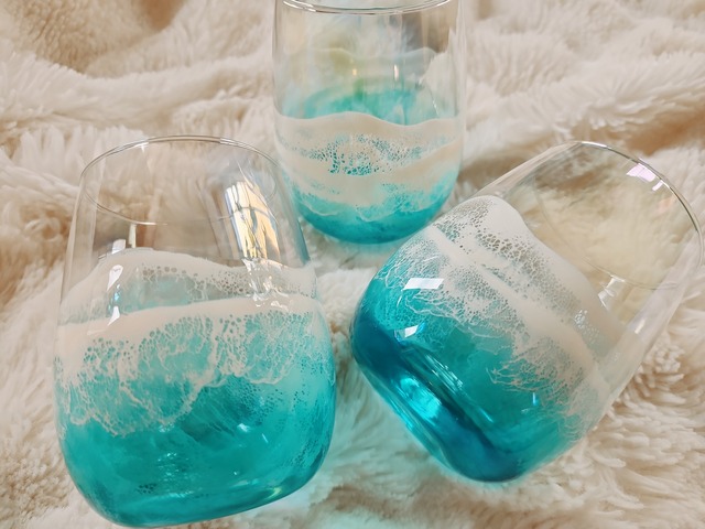 484.オーシャンレジンアート 海のグラス