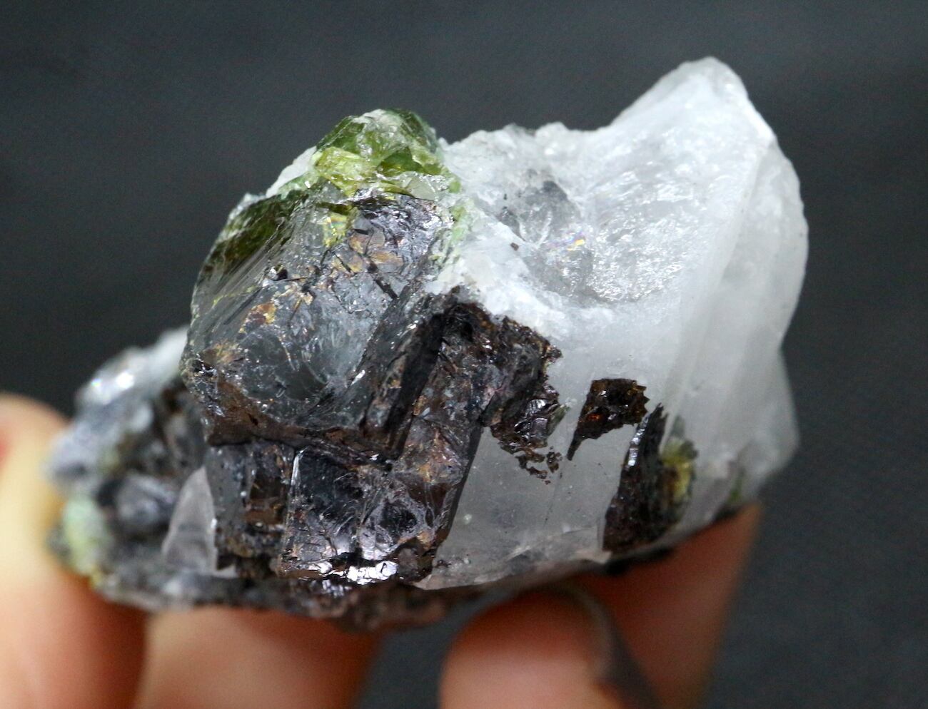 閃亜鉛鉱 te スファレライト + クォーツ 水晶