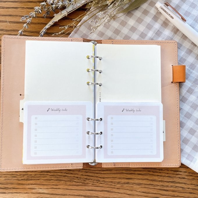 【はんぶんこリフィル/下半分用】バイブルサイズ/ウィークリーtodo