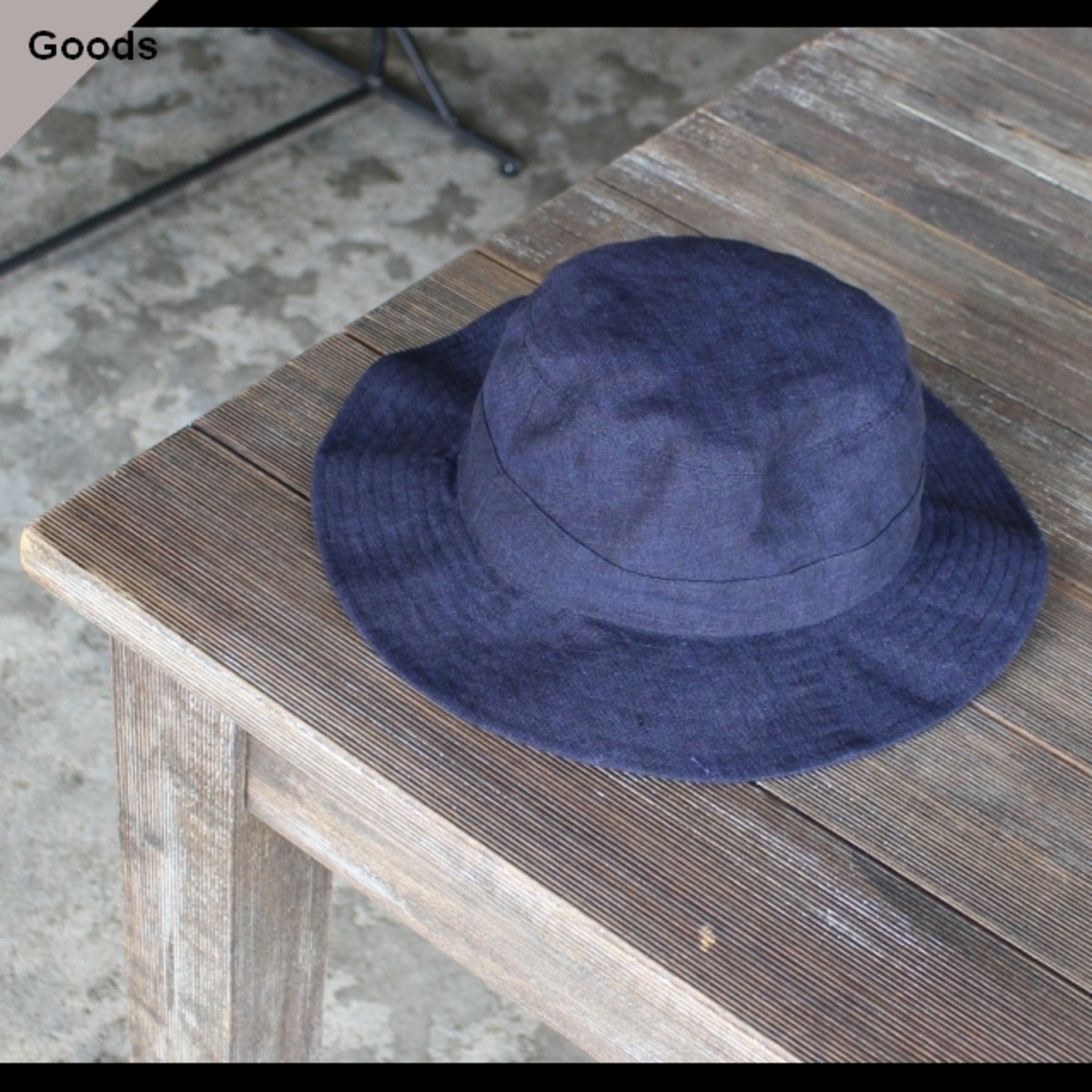 Au vrai chic Britain Linen Bucket Hat （Indigo Navy） | C.COUNTLY 