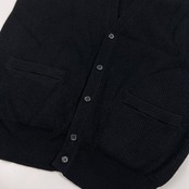 カシミヤ100% ORDOS オルドス 前ボタン カシミア ウール ベスト サイズ LL /メンズ/ブラック