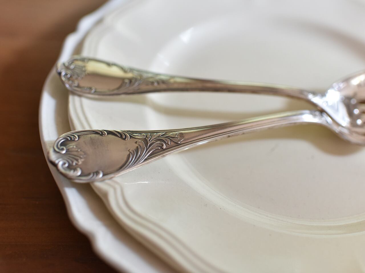 シルバーカトラリー(フォークとスプーンのセット) フレンチアンティーク