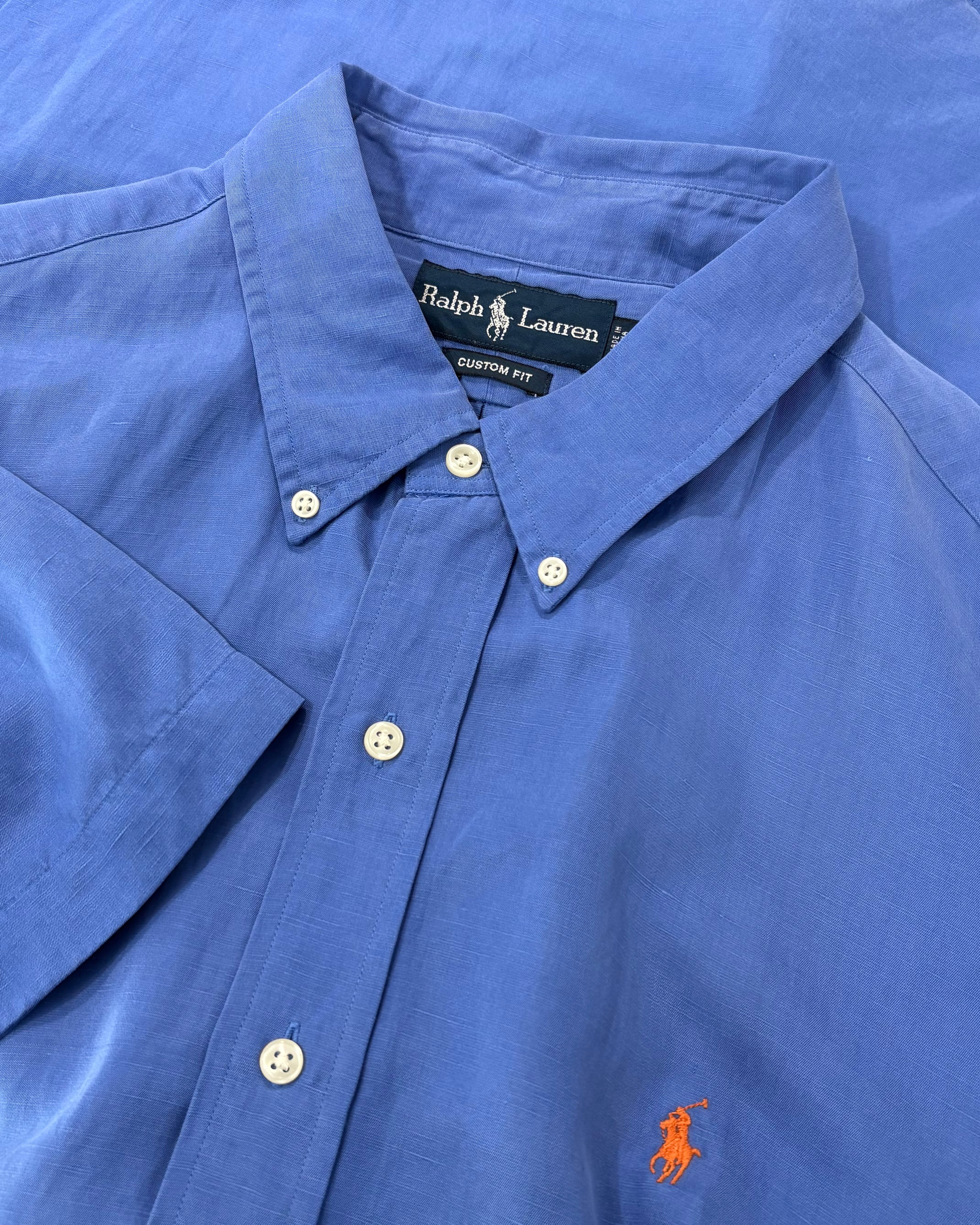 90s Ralph Lauren "N.O.S" Silk×Linen S/S Shirt