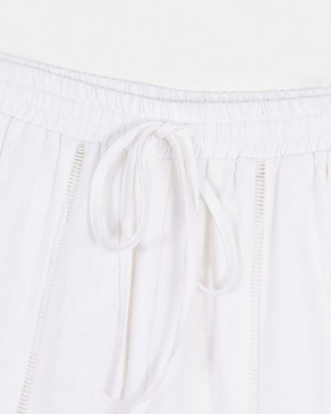 ギャザーウエストセンターレースワイドパンツ A1048