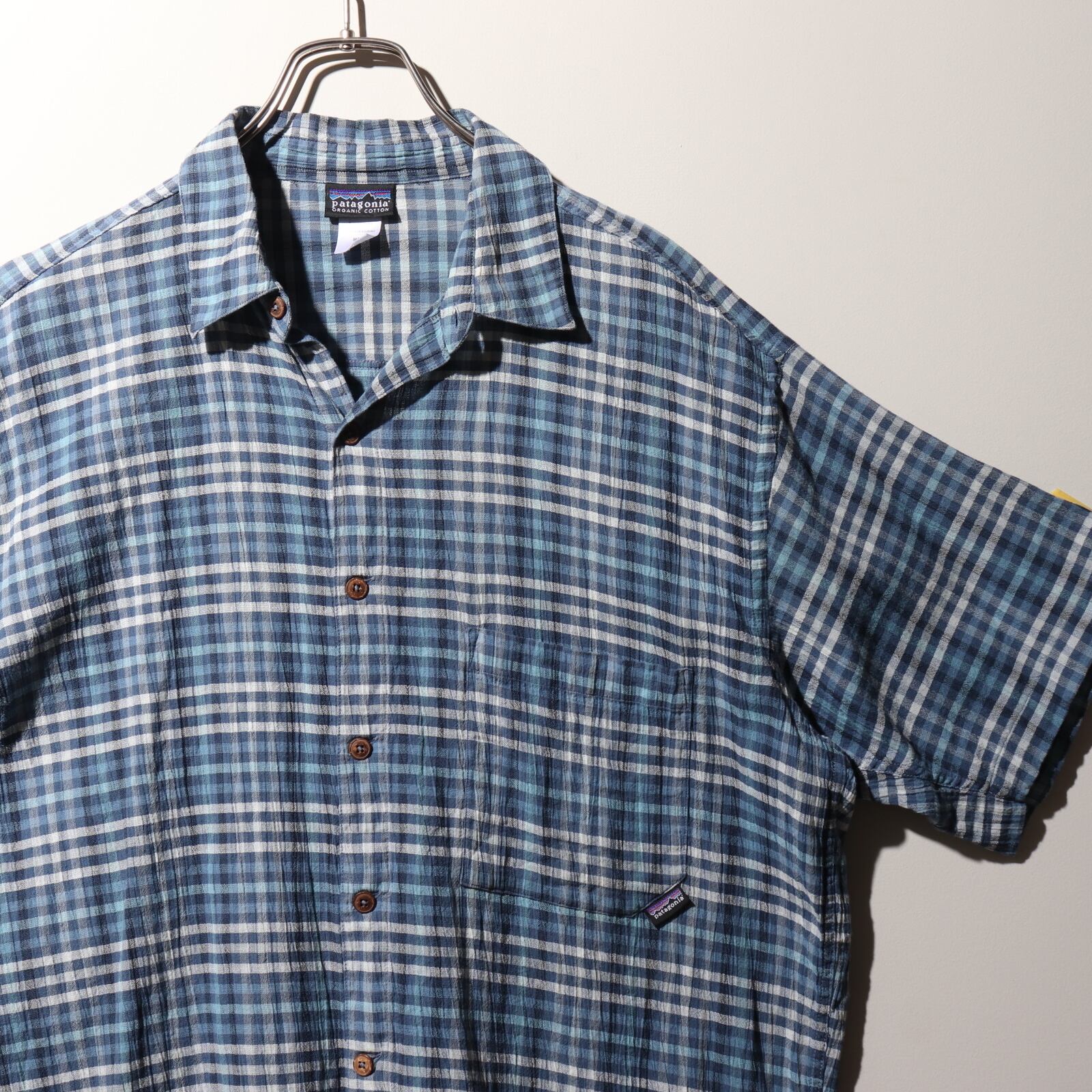 美品 M 05年 Patagonia A/C Yarn Dyed Shirt シャツ パタゴニア 青 