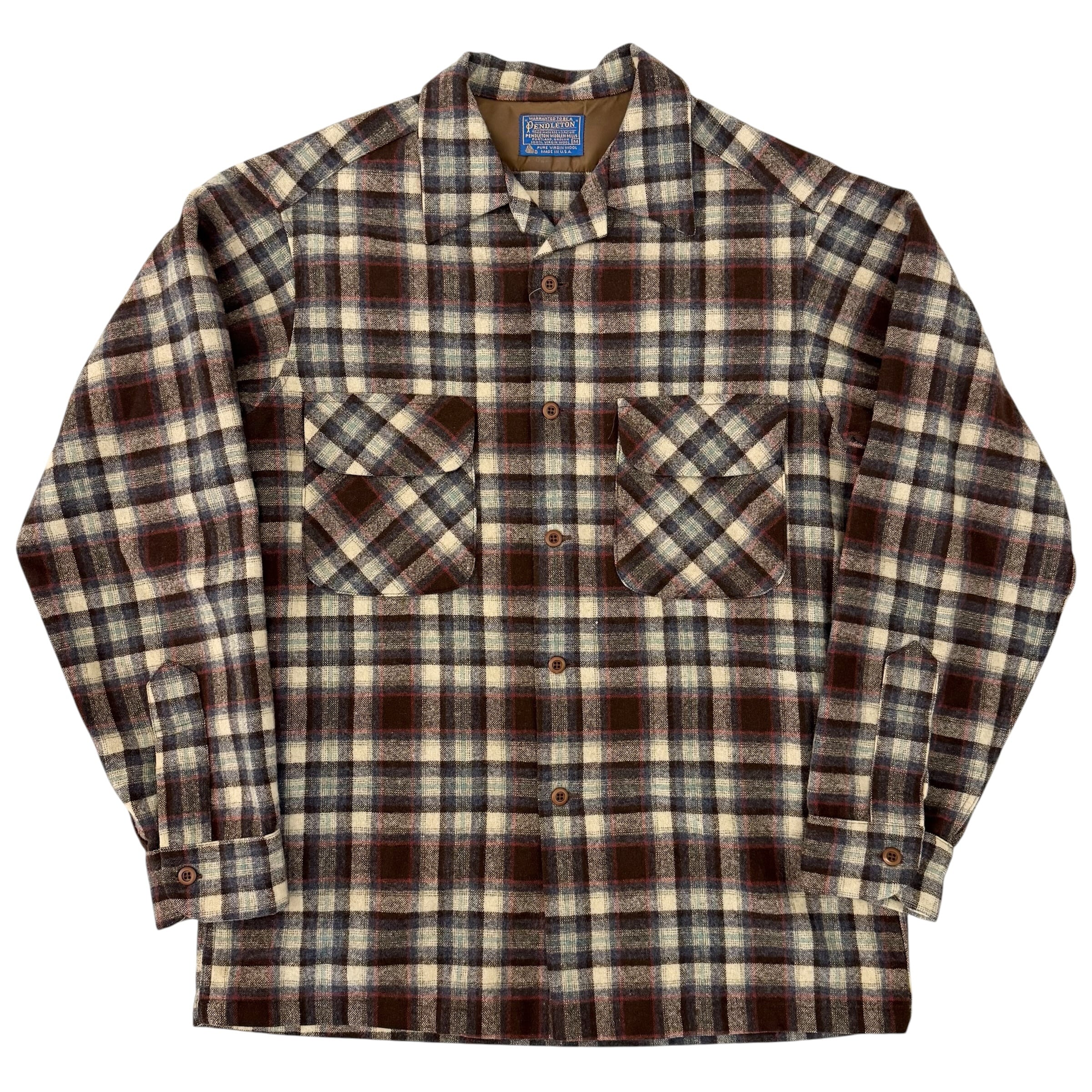 70s PENDLETON BOARD SHIRT 茶×ベージュ | BerBerJin Yuhodo