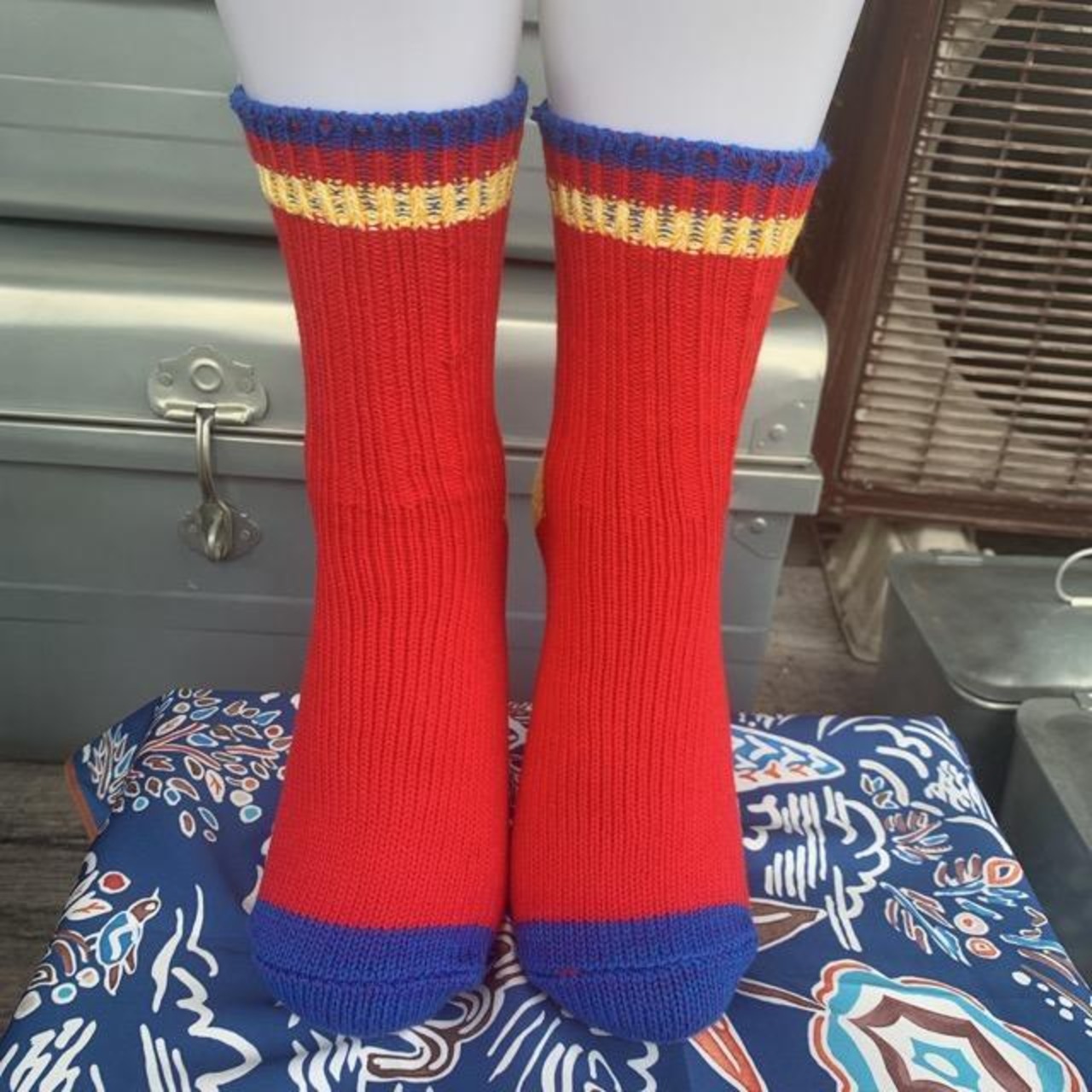 TOPANGA SOCKS　Lady's 　スマイルソックス　レッド