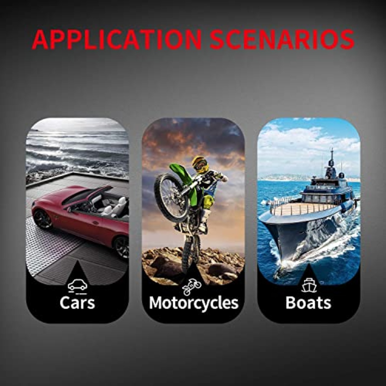 Kiligen ミサイルスイッチ 12V-24V 20A 3個セット LED搭載 3極タイプ ON-OFF (赤い)