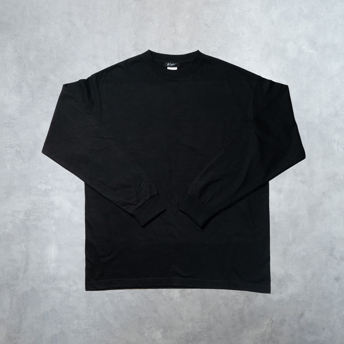 バックプリントプレミアムロングスリーブTシャツ（square黒） | Re Strada