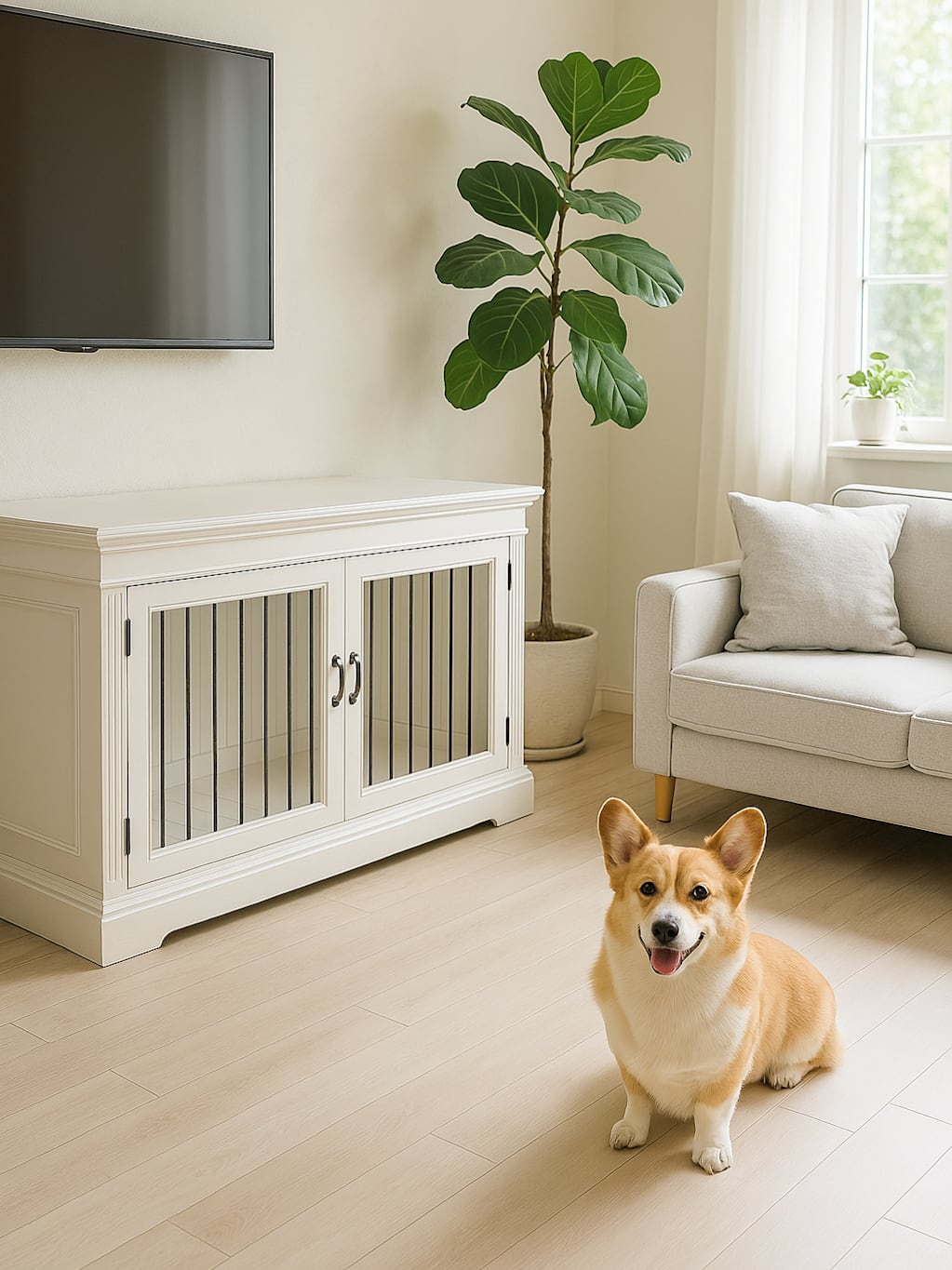 オーダーメイドドッグゲージ 1方柵・室内用犬小屋 （おしゃれな室内用