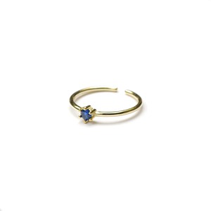 S925 ROUND BLUE ZIRCONIA RING GOLD