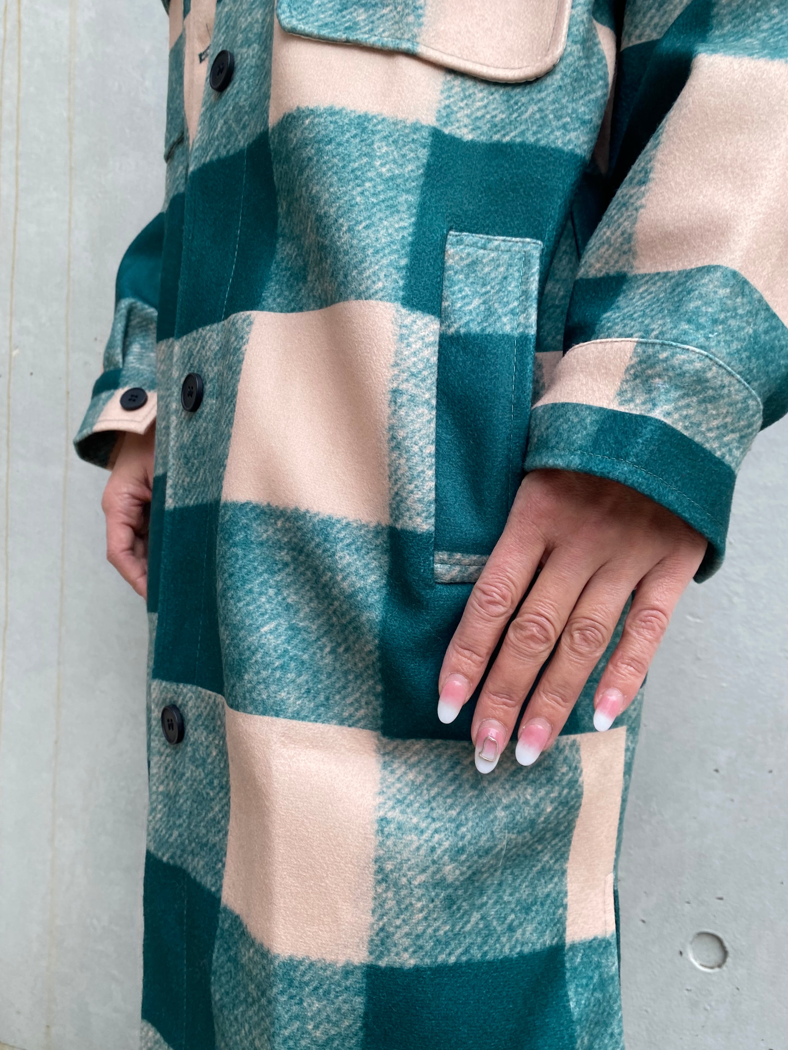 ギンガムチェックアウター (グリーン) 15300円→7650円 | セレクト