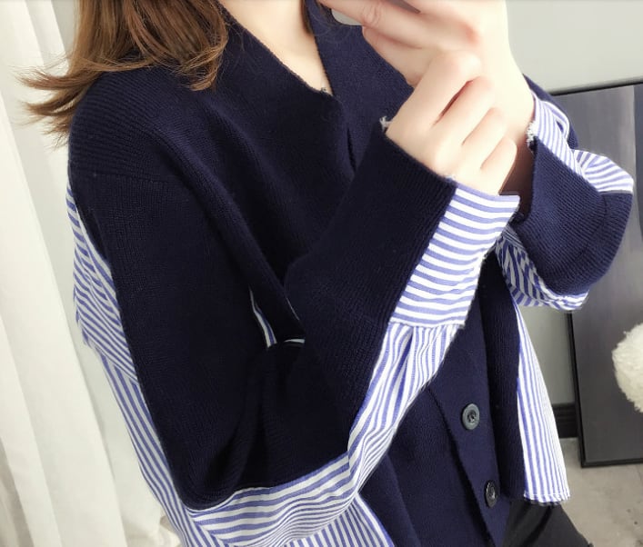 Delada  half knit shirt シャツ カーディガン