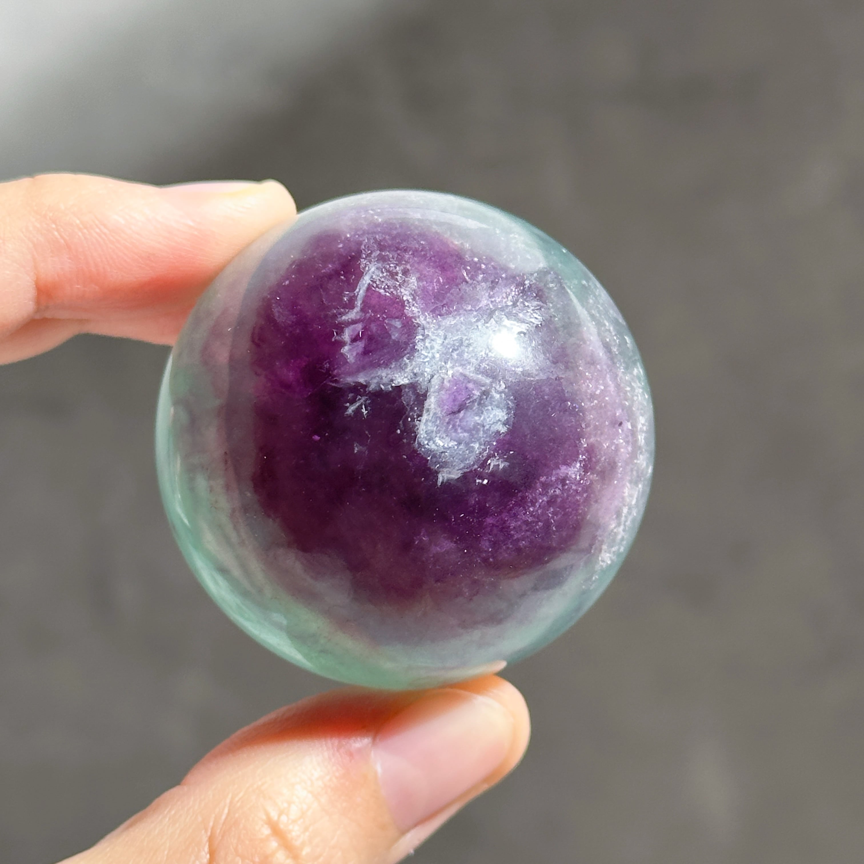 レインボーフローライト スフィア（丸玉)04◇ Rainbow Fluorite Sphere