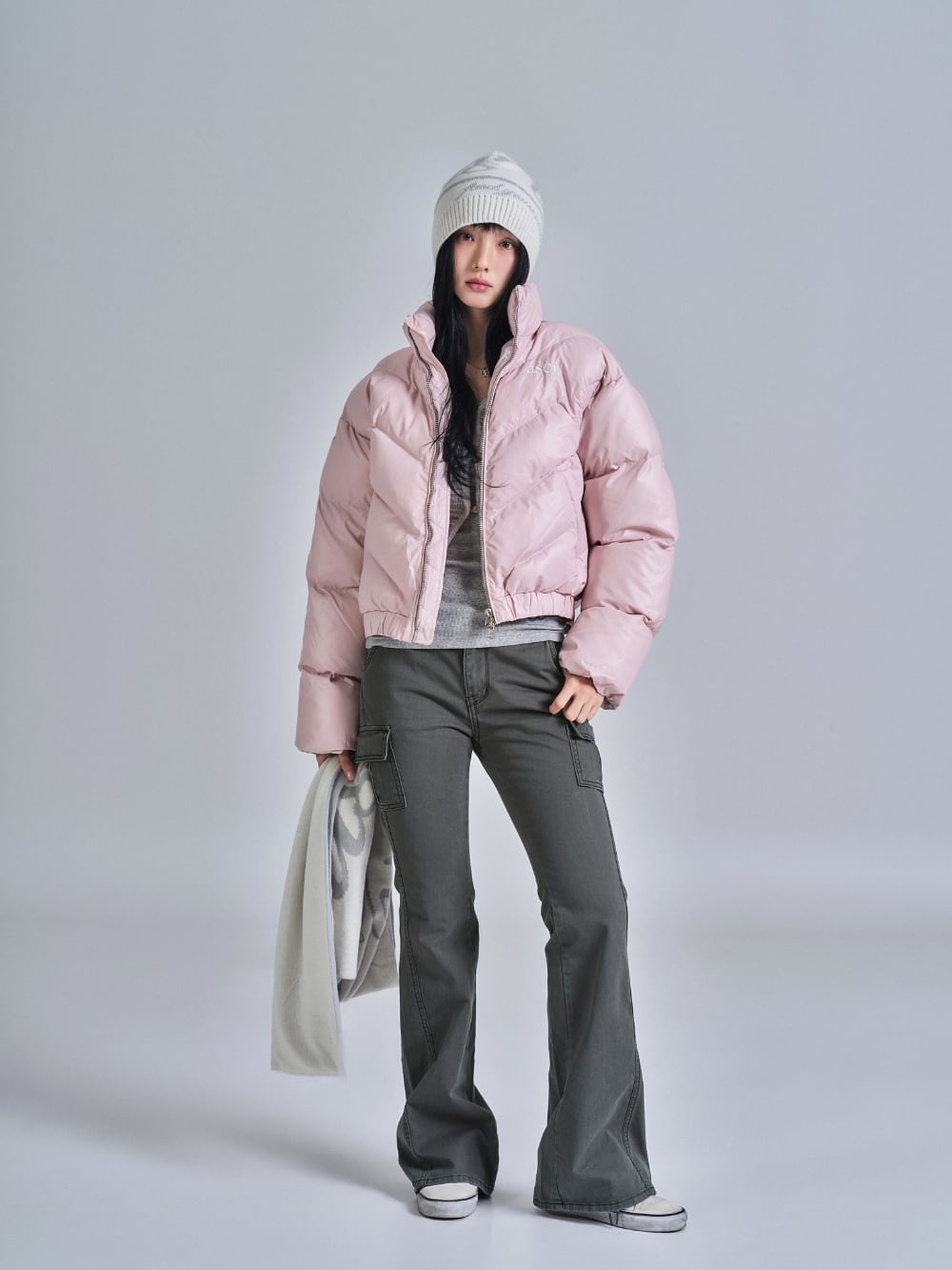 as”on] BETTY PUFFER JACKET / PINK 正規品 韓国ブランド 韓国通販