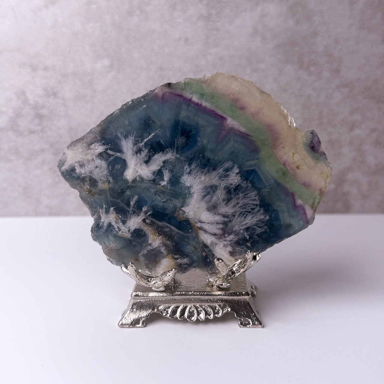 フェザーフローライト スラブ ＊ Angel Feather Fluorite ＊ 天然石