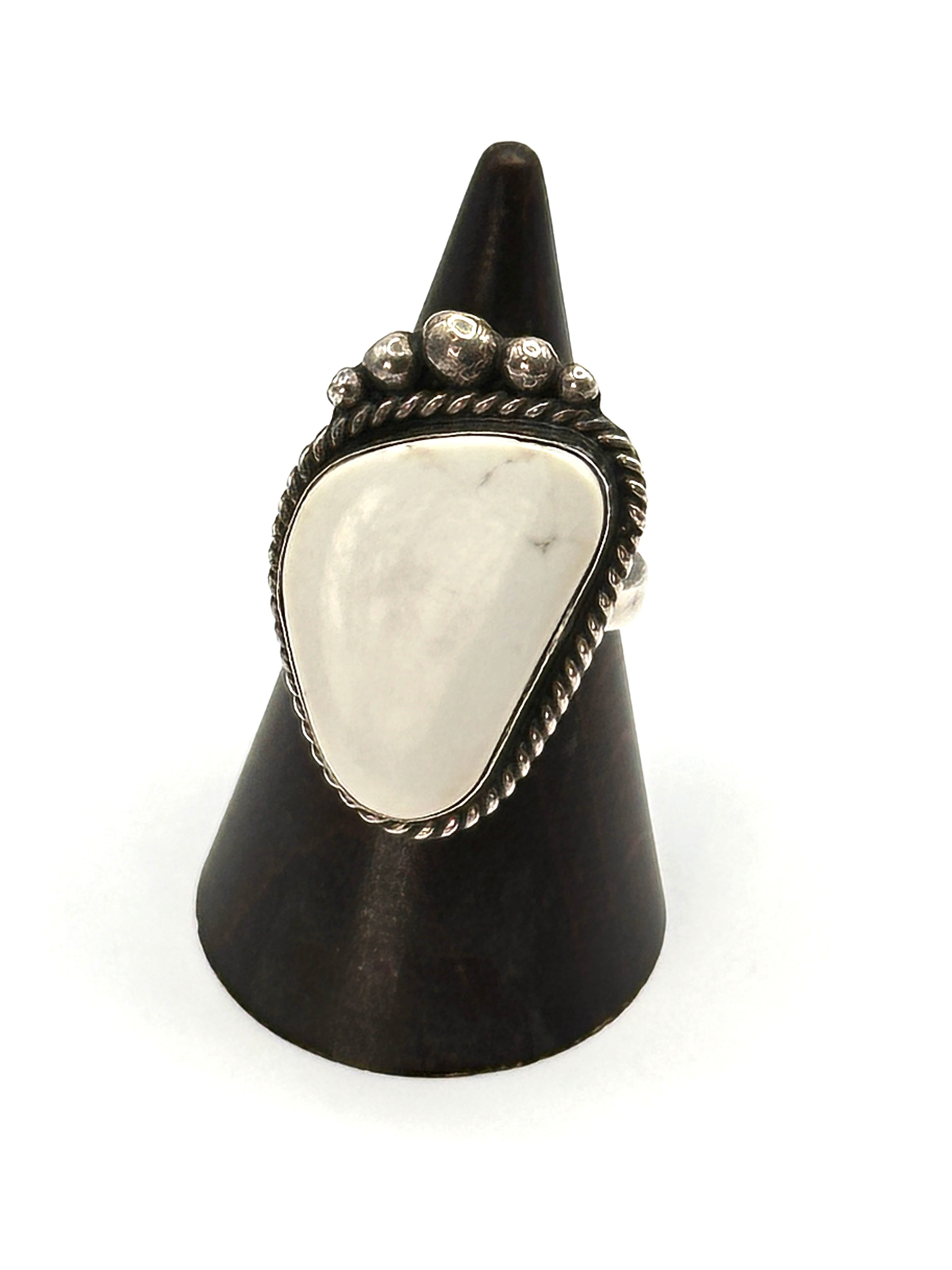 Navajo White Buffalo Ring