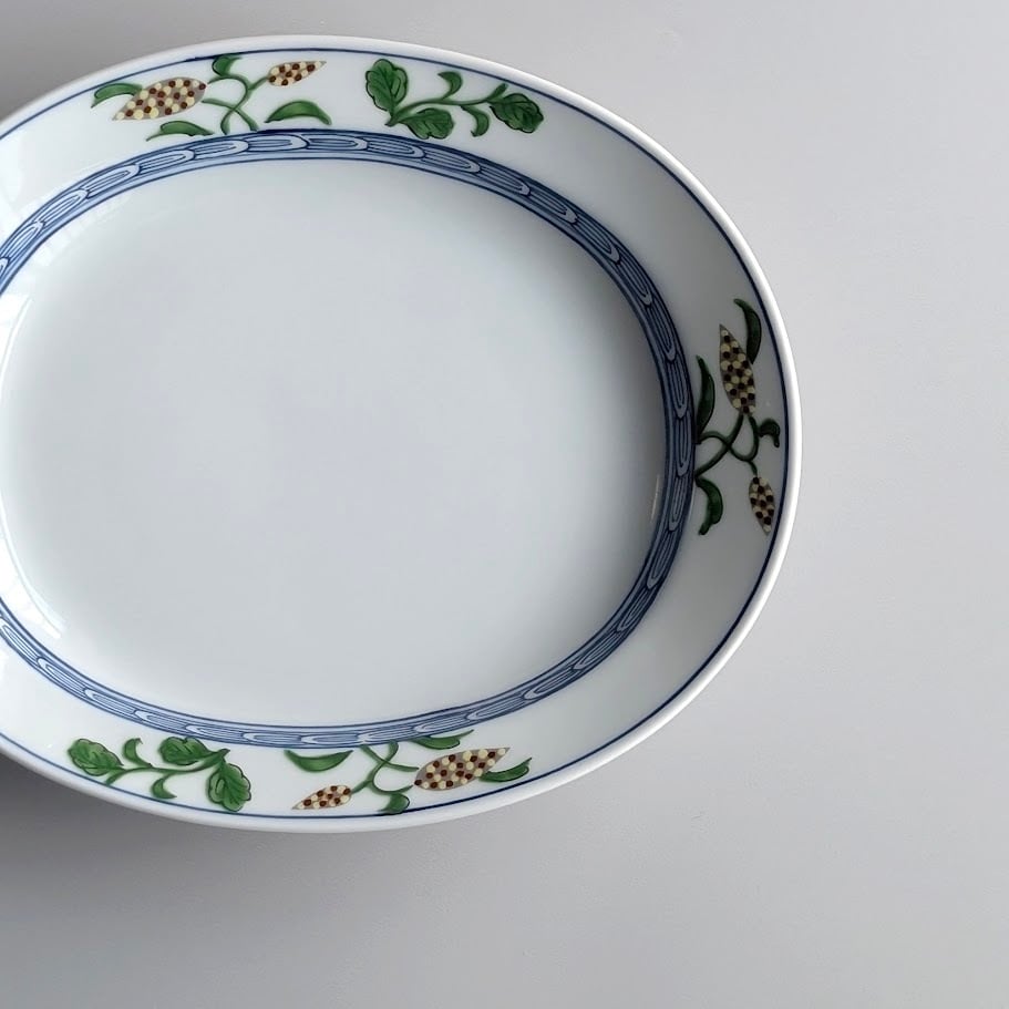 有田焼】麦絵 小判皿 | 和食器のすべて