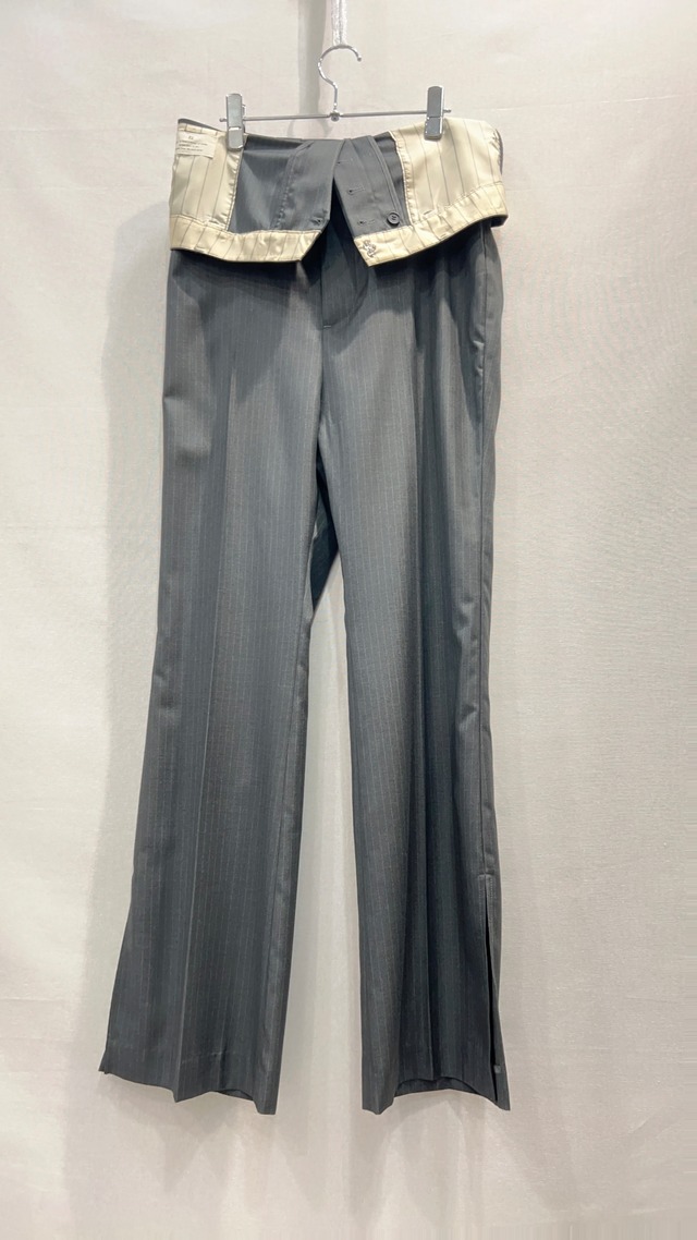 【neith.】Stripe Turndown Slacks(Gray)