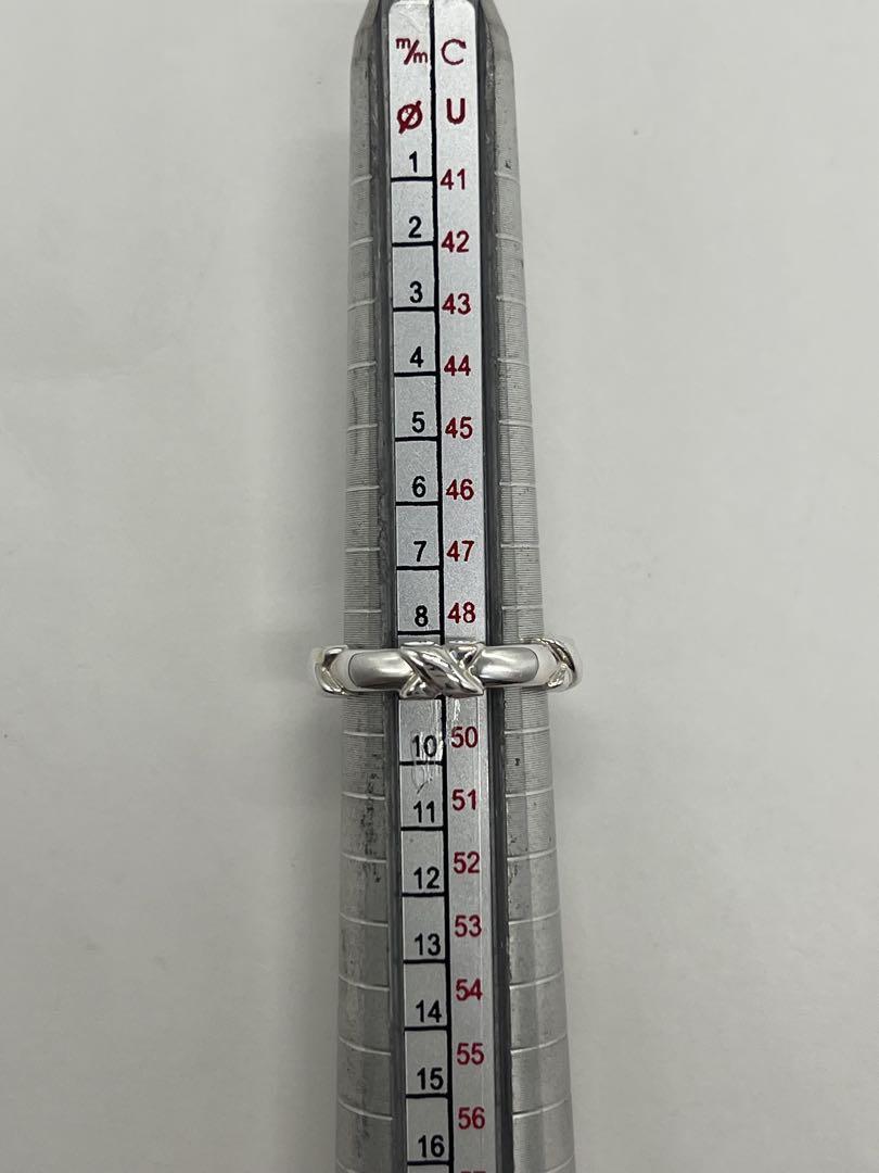 ティファニー TIFFANY シグネチャークロス ステッチリング 9号 希少