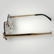 Be Crest Rimless Sunglasses - Gold / Gray(56)