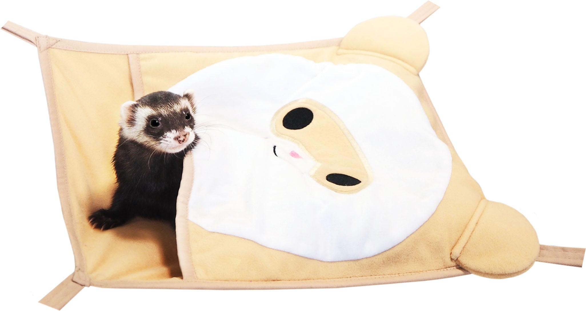 【フェレット】フェレット顔モック ベージュ/ブラウン