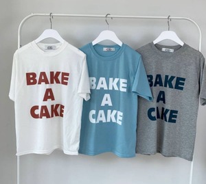 【3color】BAKE A CAKEロゴtee