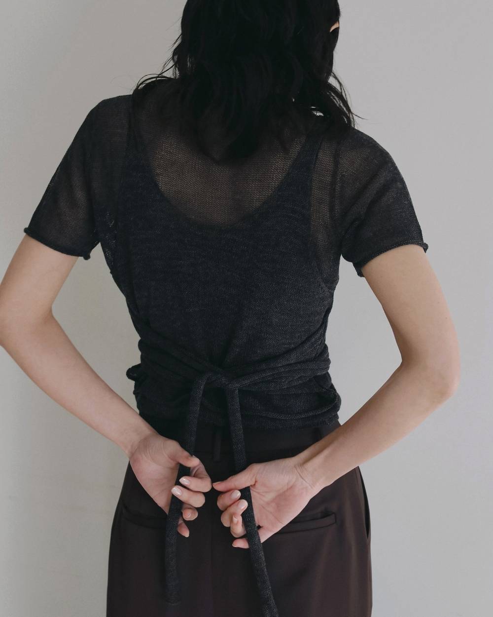 anuke】Wrapcami Layered Knit | LASHIC