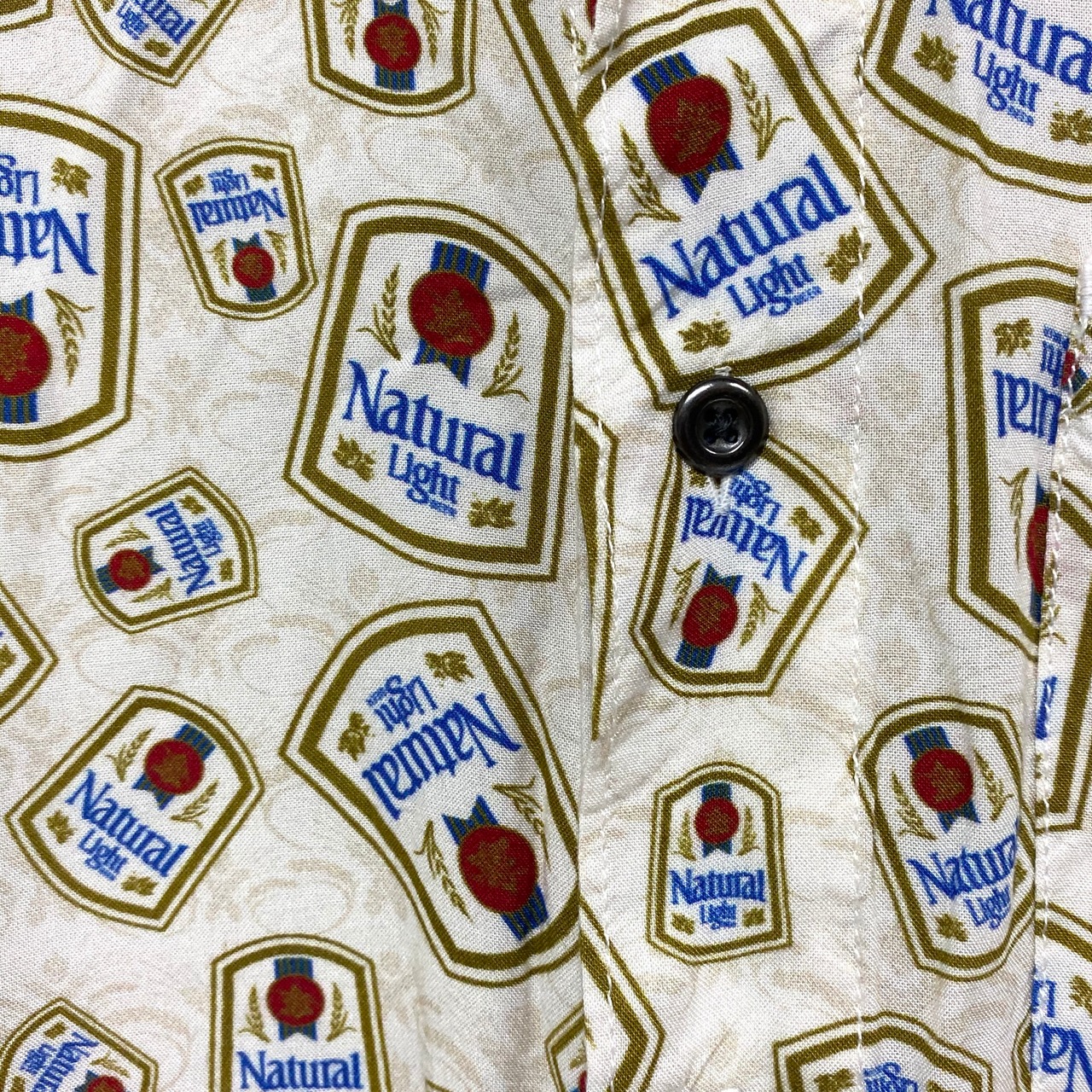 Anheuser busch アンハイザー・ブッシュ ビール柄 半袖 総柄シャツ メンズL【半袖シャツ】【AL20】 | cave  古着屋【公式】古着通販サイト