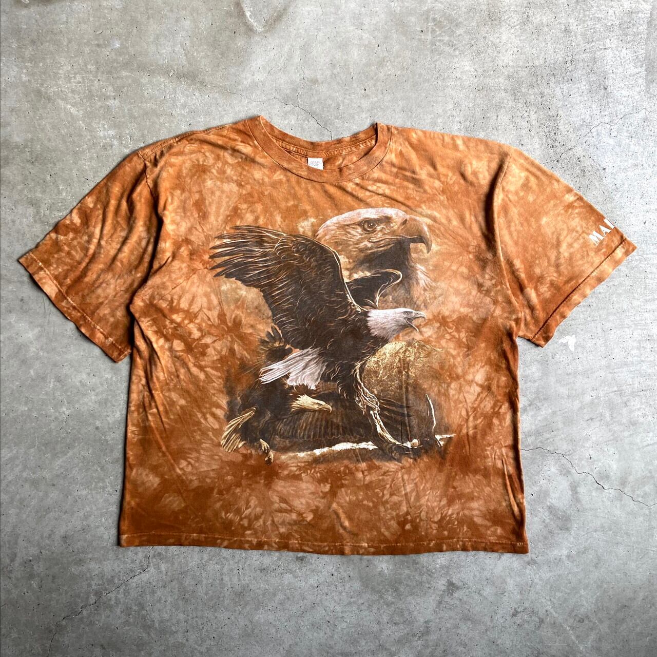 Usa製 イーグル 鷹 鳥柄 タイダイ 動物 アニマルtシャツ メンズxl 古着 ブラウン 茶色 Tシャツ Sa Cave 古着屋 公式 古着通販サイト