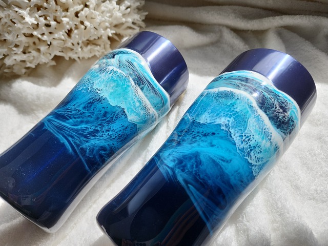 350.オーシャンレジンアート ステンレスタンブラー