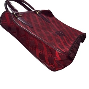 vintage BALENCIAGA canvas × leather hand bag