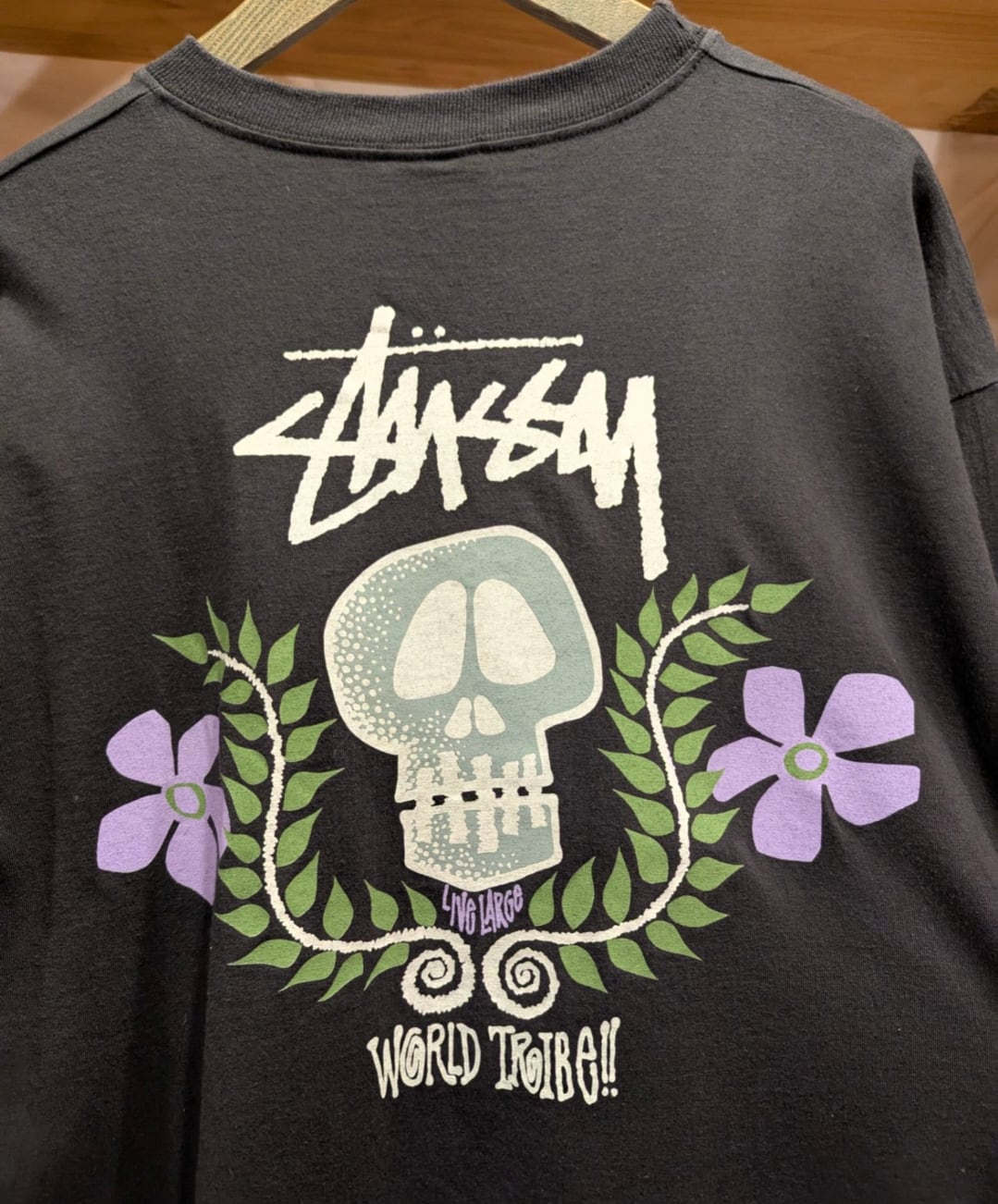 幻級!!! old stussy skull flower print 