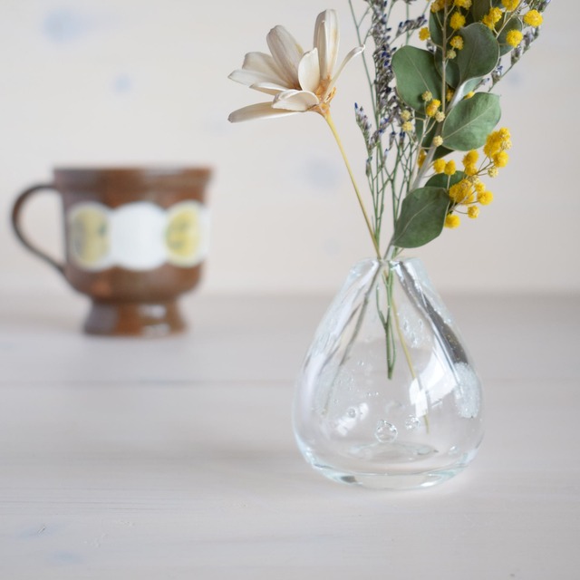 琉球ガラス工房 雫　一輪挿し　2-D