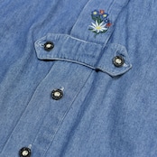 embroidery design denim tyrolean shirt
