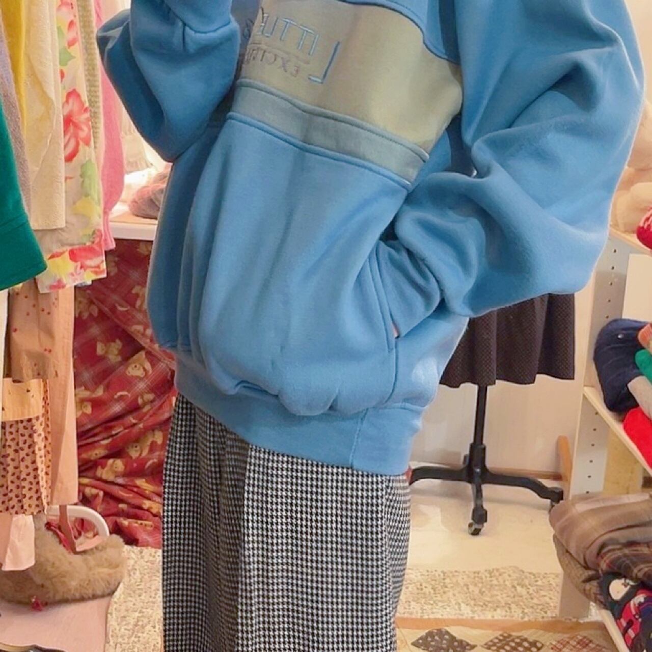 light blue mens polo sweat