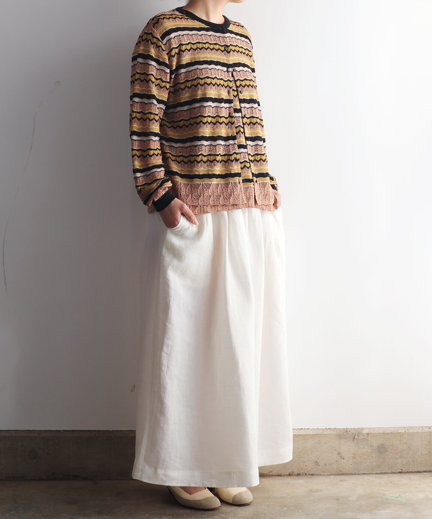 シルク マルチボーダーカーディガン Mub422 Muuc Everlasting Sprout 公式オンラインショップ