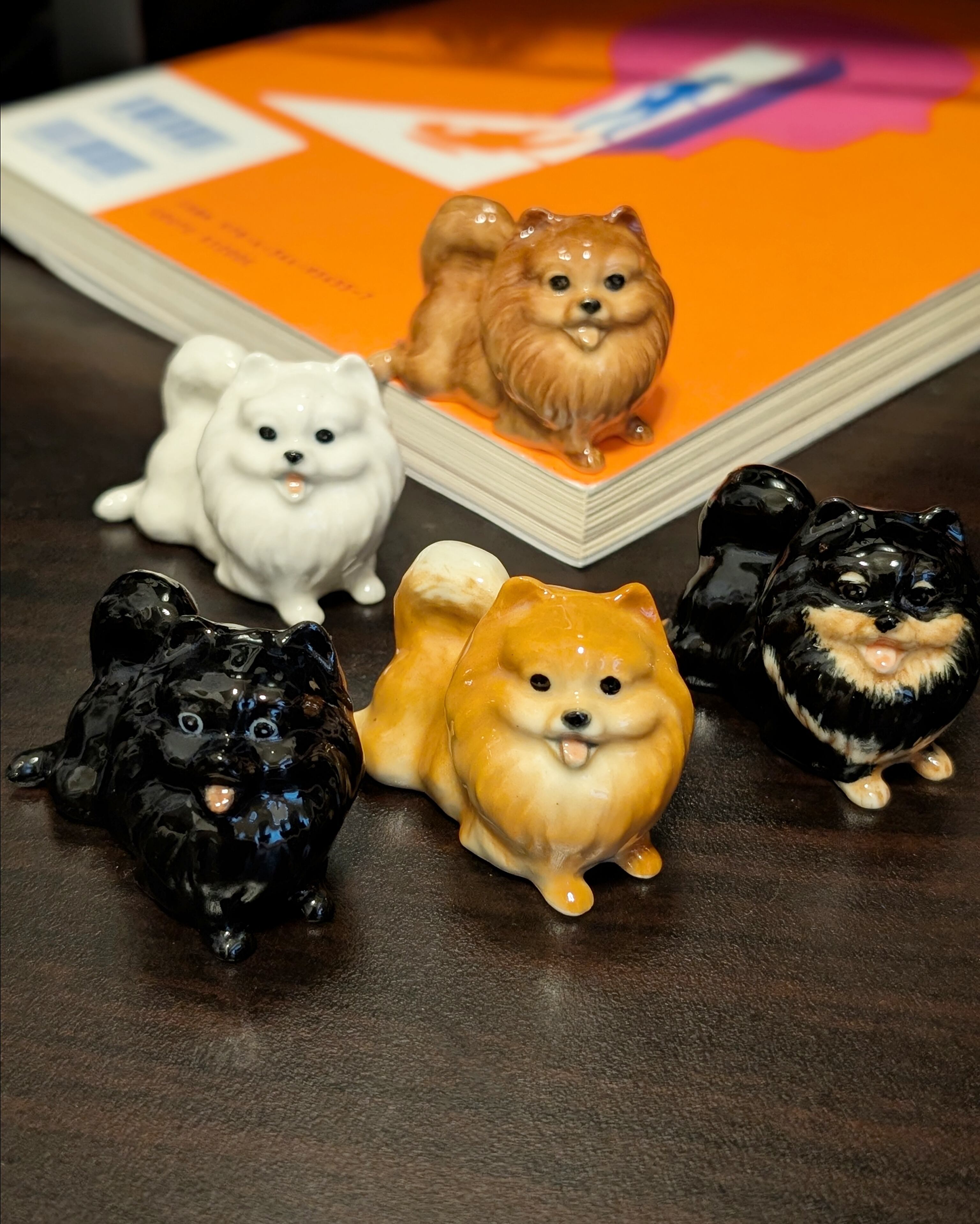 【ミニチュア陶器】 Pomeranian~down~
