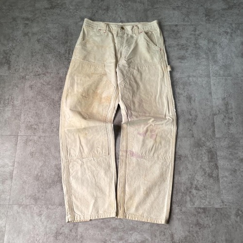 80s 星タグ USA製 ホワイト ダブルニー Carhartt pants